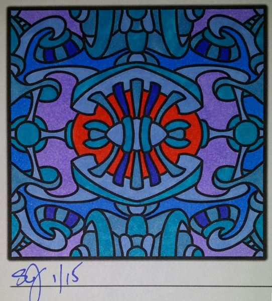 Colored by Shyla Jannusch - from Pizzazz (A Coloring Journal)
