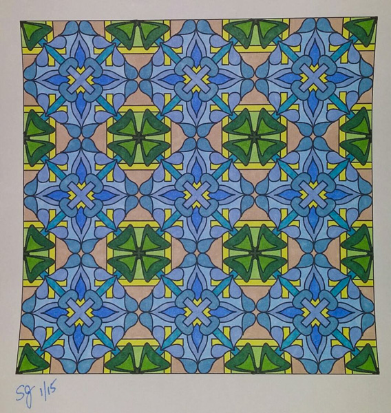 Colored by Shyla Jannusch - from Whimsy (Angie's Patterns Volume 2)