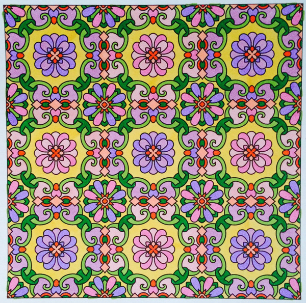 Colored by Vicky Borrow - from Flowers (Angie's Patterns Volume 8)