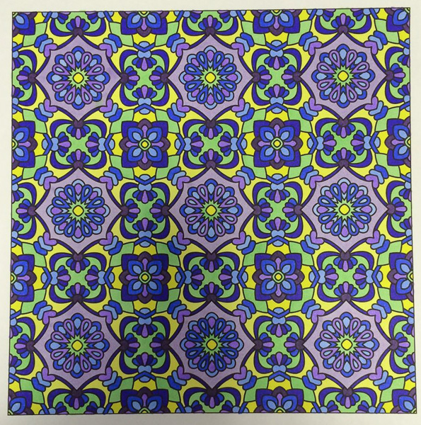 Colored by Vicky Borrow - from Flowers (Angie's Patterns Volume 8)