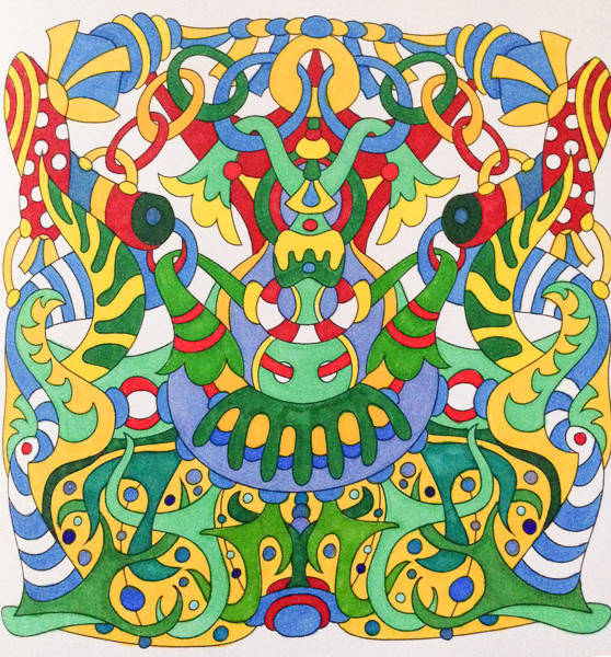 Colored by Alison Ferries - from Cool (Angie's Extreme Coloring Books Volume 2)