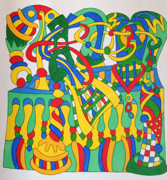 Colored by Alison Ferries - from Cool (Angie's Extreme Coloring Books Volume 2)
