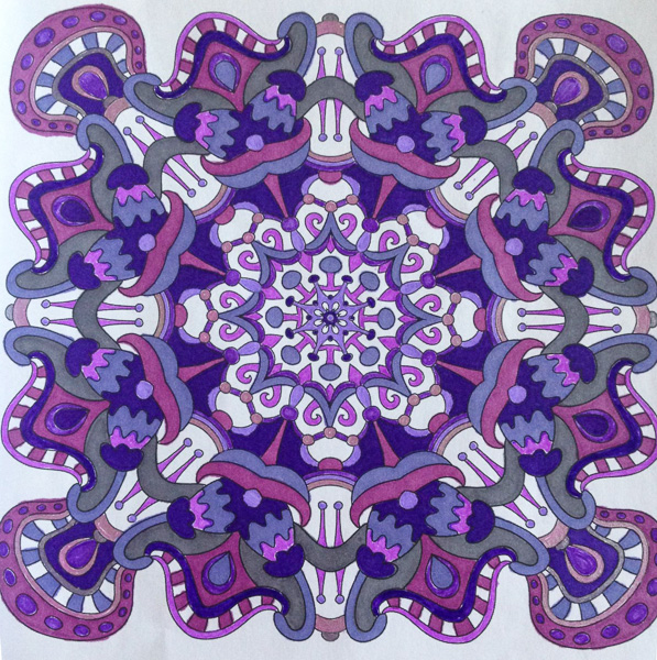 Colored by Alison Ferries - from Wow (Angie's Extreme Coloring Books Volume 1)