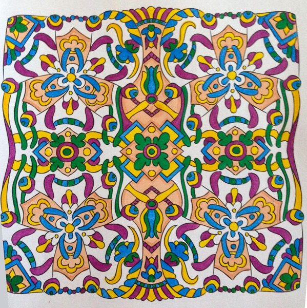Colored by Alison Ferries - from Wow (Angie's Extreme Coloring Books Volume 1)