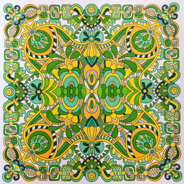 Colored by Alison Ferries - from Wow (Angie's Extreme Coloring Books Volume 1)