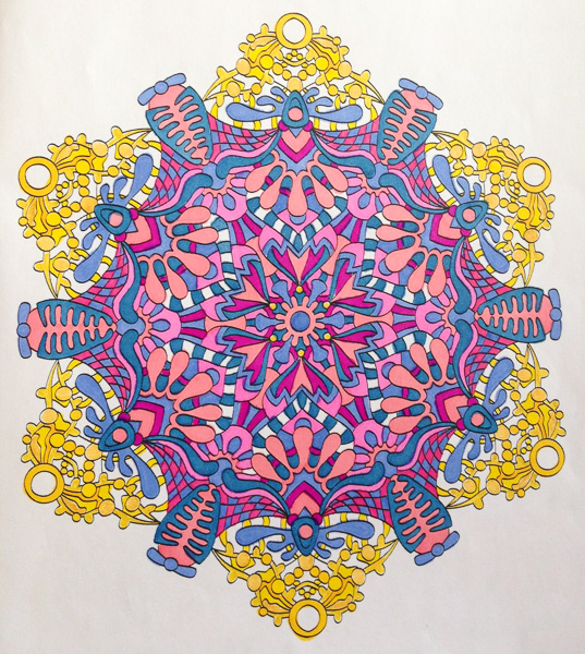 Colored by Alison Ferries - from Wow (Angie's Extreme Coloring Books Volume 1)