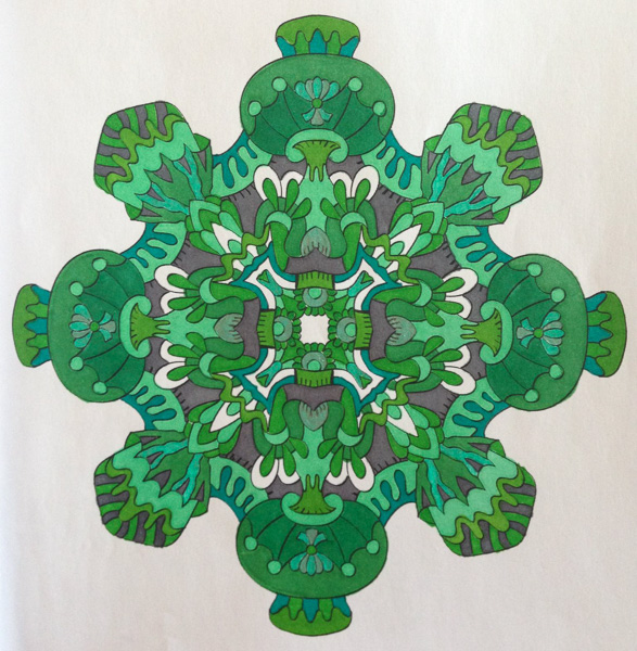 Colored by Alison Ferries - from Wow (Angie's Extreme Coloring Books Volume 1)