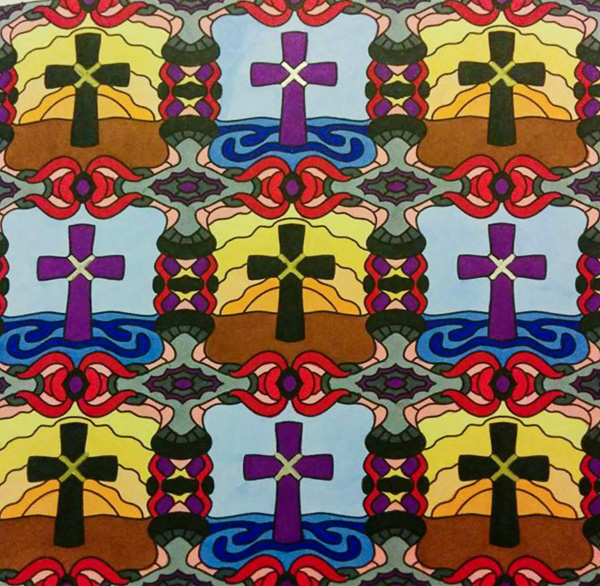 Colored by Angela Stainsby - from Faith (Angie's Patterns Volume 6)