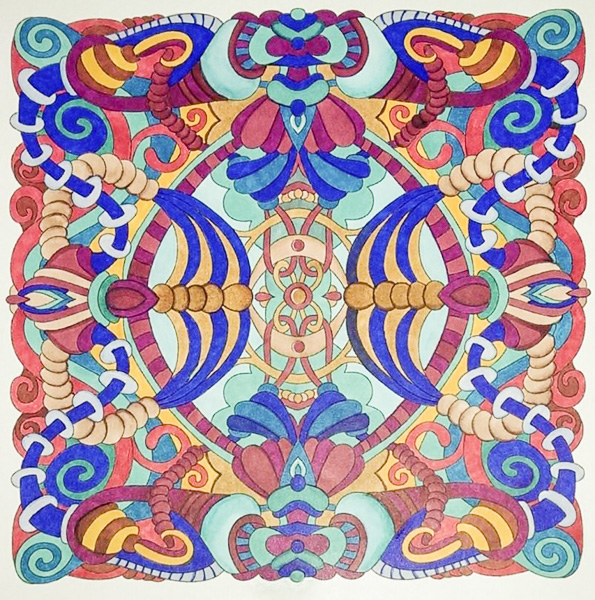 Colored by Deborah Powell - from Cool (Angie's Extreme Coloring Books Volume 2)