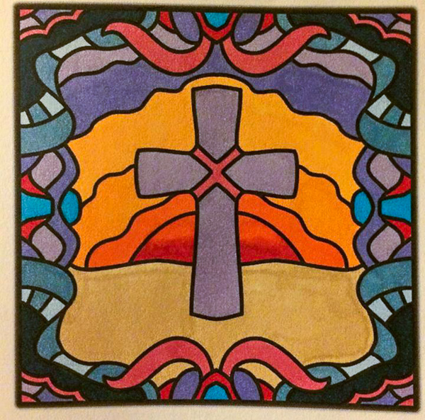 Colored by Jackie Posey - from Faith (A Coloring Journal)