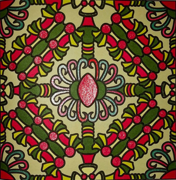 Colored by Judy Sarmiento - from Bling (For Crayons And Wide Tipped Markers)