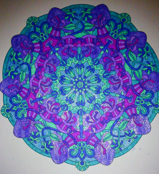 Colored by Kate Bodey - from Wow (Angie's Extreme Coloring Books Volume 1)