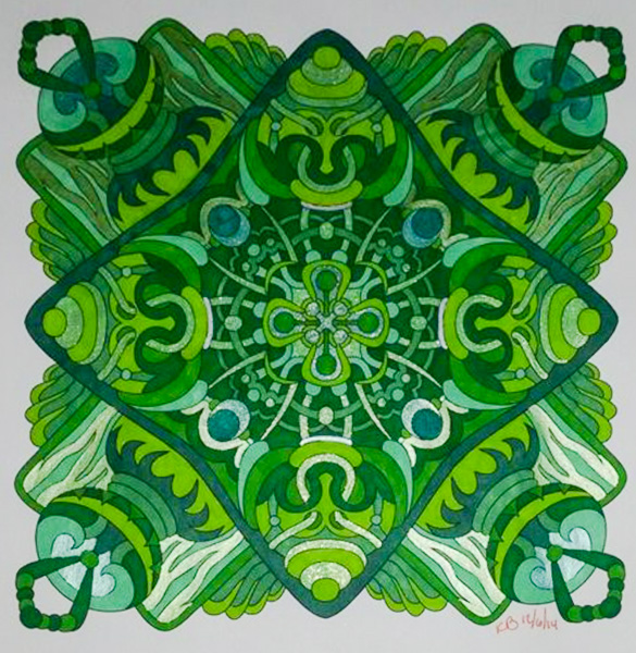 Colored by Kelley Branham - from Cool (Angie's Extreme Coloring Books Volume 2)