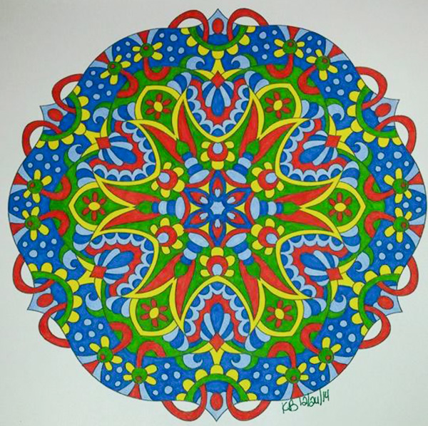 Colored by Kelley Branham - from Cool (Angie's Extreme Coloring Books Volume 2)