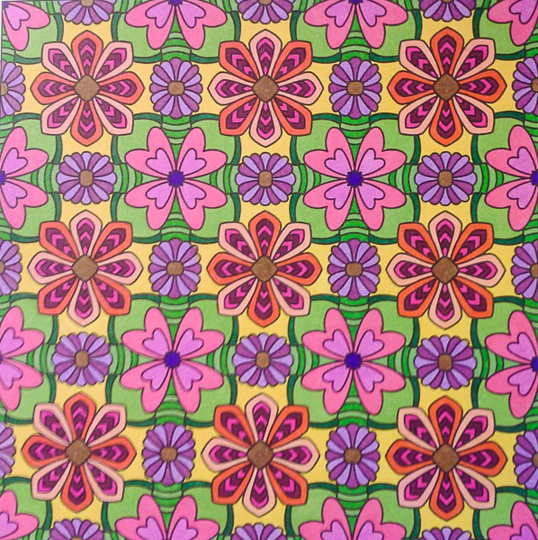 Colored by Linda Mueller - from Flowers (Angie's Patterns Volume 8)