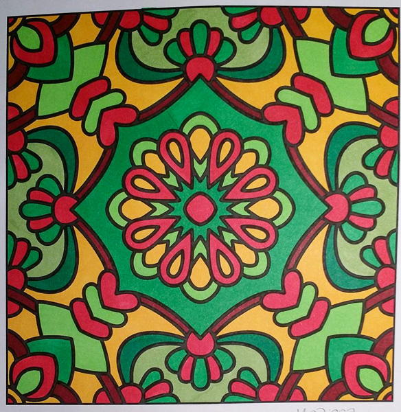 Colored by Melissa Adamek-Dean - from More Flowers (For Crayons And Wide Tipped Markers)