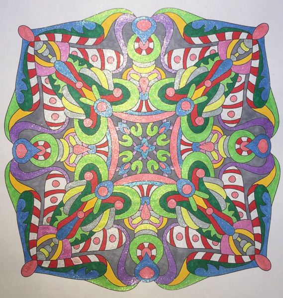 Colored by Melissa Evans - from Cool (Angie's Extreme Coloring Books Volume 2)