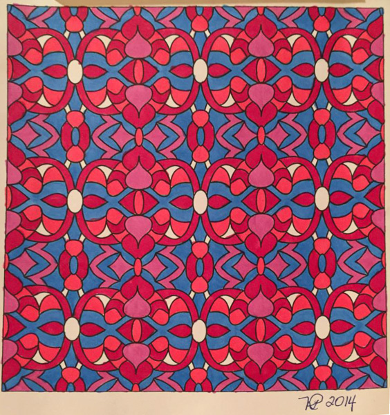 Colored by Nancy Posey - from Whimsy (Angie's Patterns Volume 2)