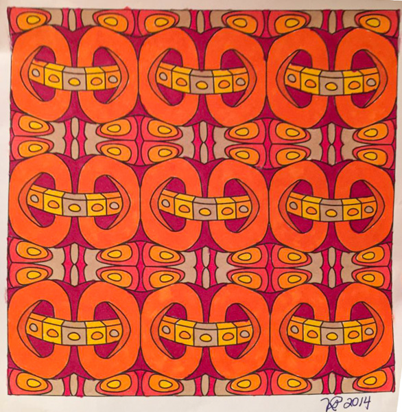 Colored by Nancy Posey - from Whimsy (Angie's Patterns Volume 2)