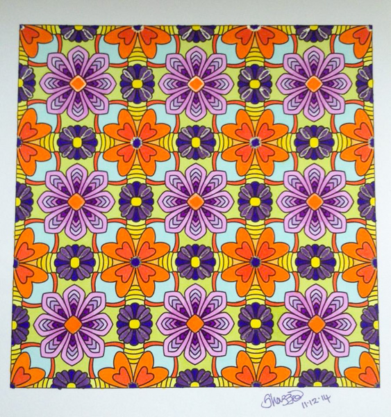 Colored by Shazzie Morgan - from Flowers (Angie's Patterns Volume 8)
