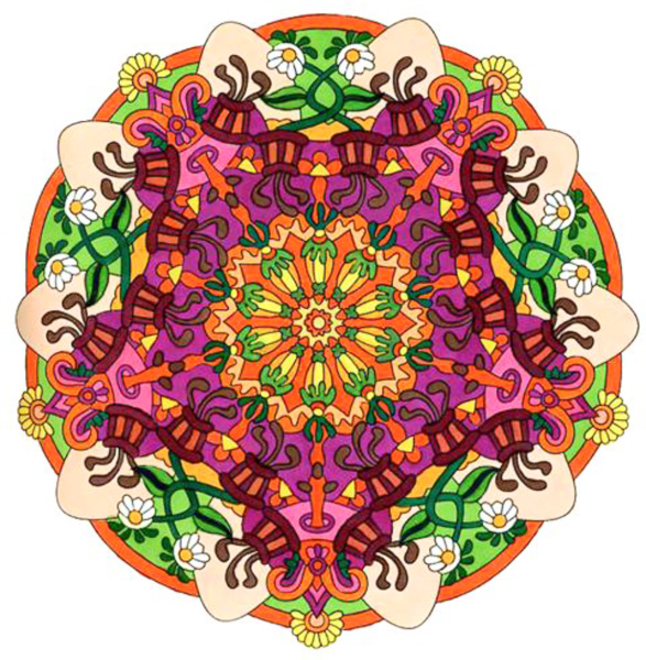 Colored by Sheila Ann Galantino - from Wow (Angie's Extreme Coloring Books Volume 1)