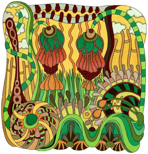 Colored by Sheila Ann Galantino - from Wow (Angie's Extreme Coloring Books Volume 1)