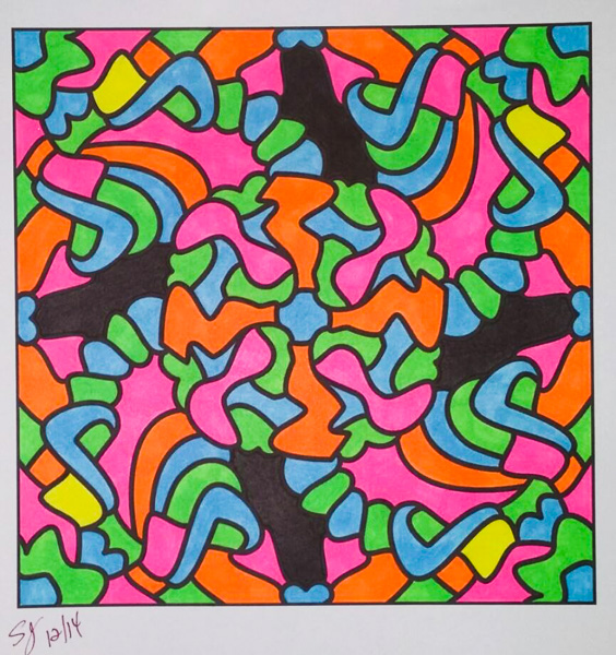 Colored by Shyla Jannusch - from Doodles (For Crayons And Wide Tipped Markers)
