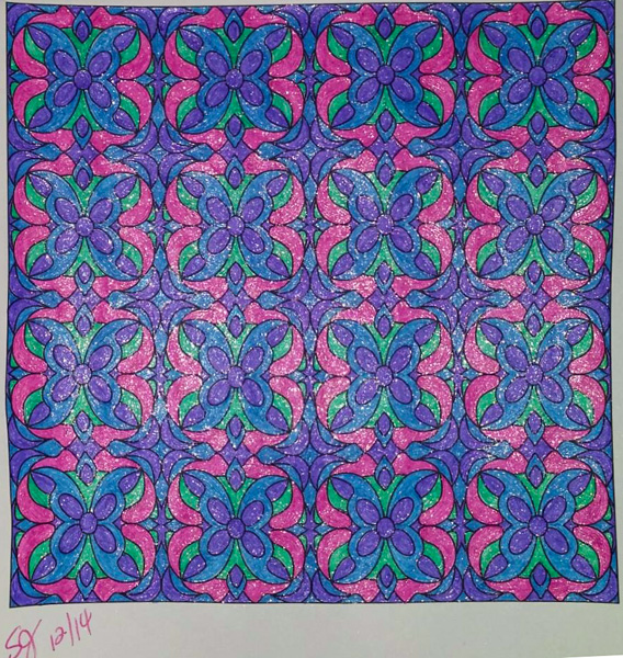 Colored by Shyla Jannusch - from Whimsy (Angie's Patterns Volume 2)