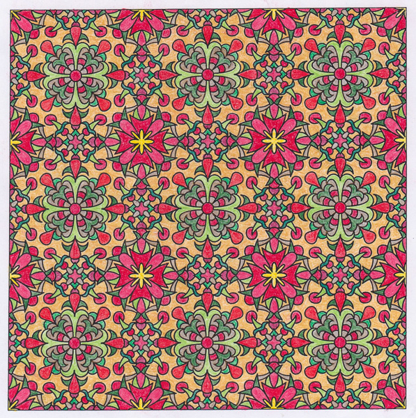Colored by Sue Cooper - from Flowers (Angie's Patterns Volume 8)