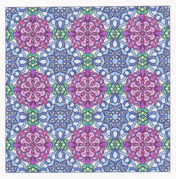 Colored by Sue Cooper - from Flowers (Angie's Patterns Volume 8)
