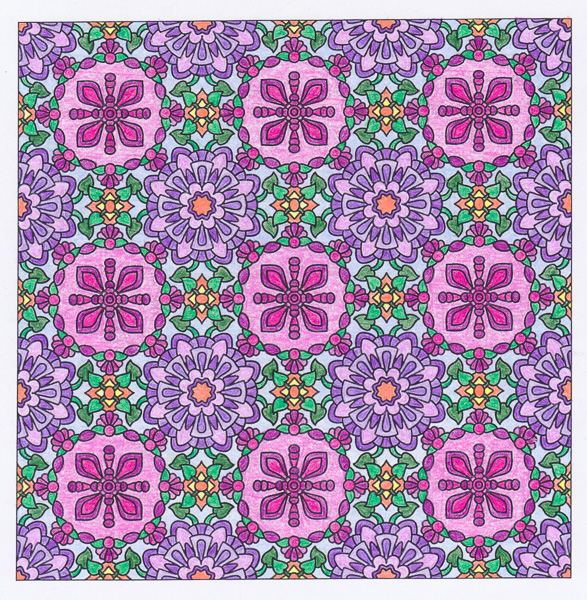 Colored by Sue Cooper - from Flowers (Angie's Patterns Volume 8)