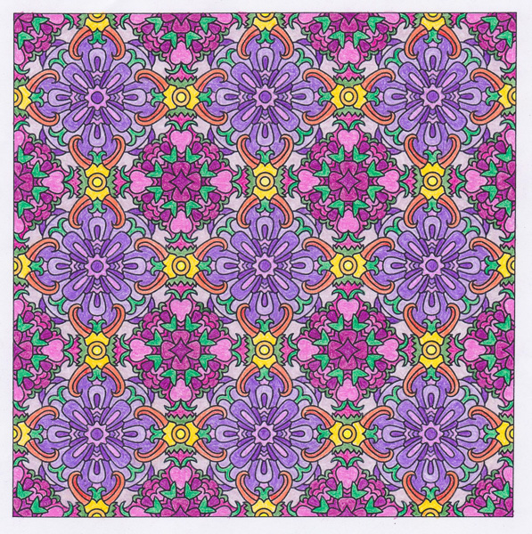Colored by Sue Cooper - from Flowers (Angie's Patterns Volume 8)