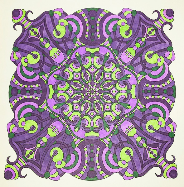Colored by Tara Bialek - from Cool (Angie's Extreme Coloring Books Volume 2)