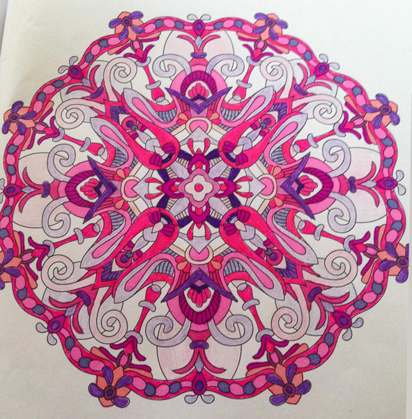 Colored by Alison Ferries - from Wow (Angie's Extreme Coloring Books Volume 1)