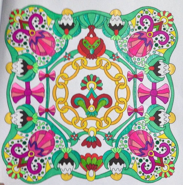 Colored by Alison Ferries - from Wow (Angie's Extreme Coloring Books Volume 1)