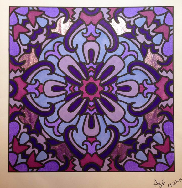 Colored by Amy Wilson-Fontenot - from Flowers (For Crayons And Wide Tipped Markers)