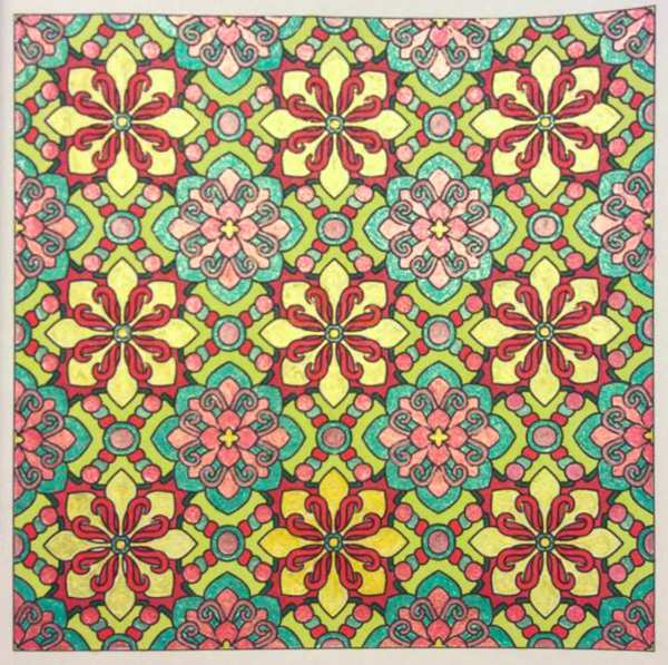 Colored by Cozette Morstein - from Flowers (Angie's Patterns Volume 8)