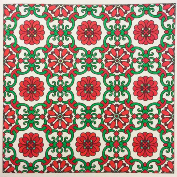 Colored by Cozette Morstein - from Flowers (Angie's Patterns Volume 8)