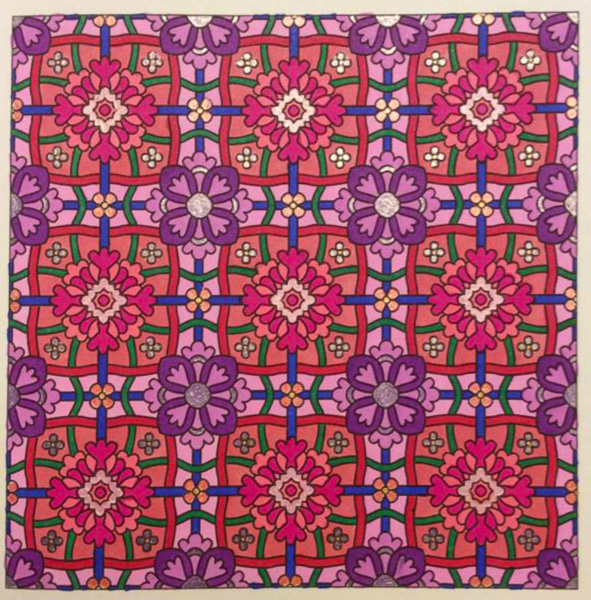 Colored by Cozette Morstein - from Flowers (Angie's Patterns Volume 8)