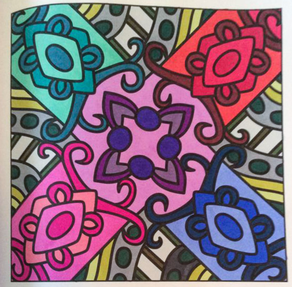 Colored by Cozette Morstein - from More Pizzazz (A Coloring Journal)