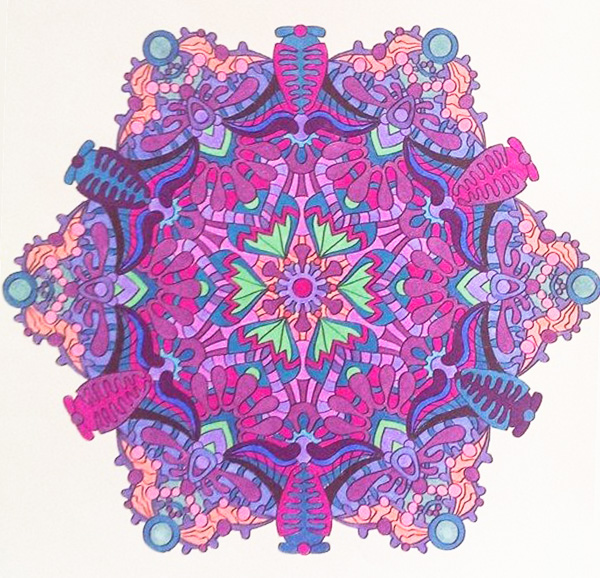 Colored by Deborah Powell - from Wow (Angie's Extreme Coloring Books Volume 1)