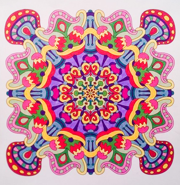 Colored by Deborah Powell - from Wow (Angie's Extreme Coloring Books Volume 1)