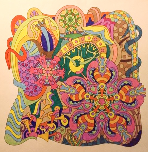 Colored by Deborah Powell - from Wow (Angie's Extreme Coloring Books Volume 1)