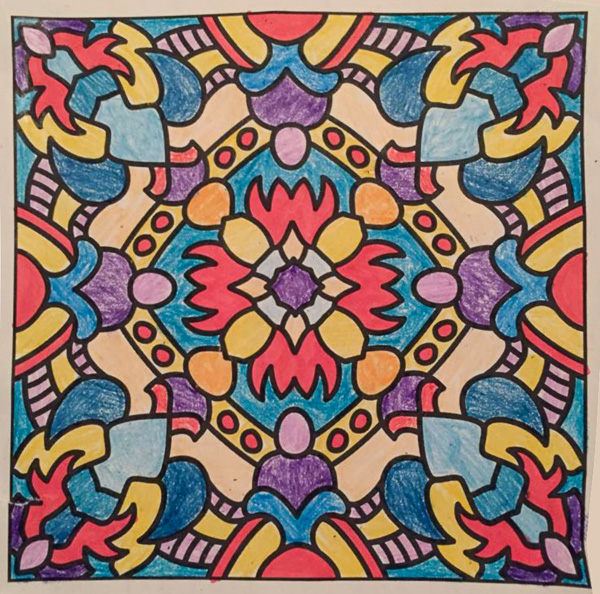 Colored by Kat and Jarren DeWees - from More Doodles (For Crayons And Wide Tipped Markers)