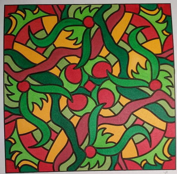 Colored by Lauren Adamek-Dean - from Classy (For Crayons And Wide Tipped Markers)