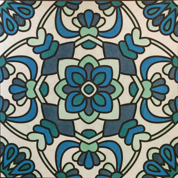 Colored by Laurie Catlin - from Flowers (For Crayons And Wide Tipped Markers)