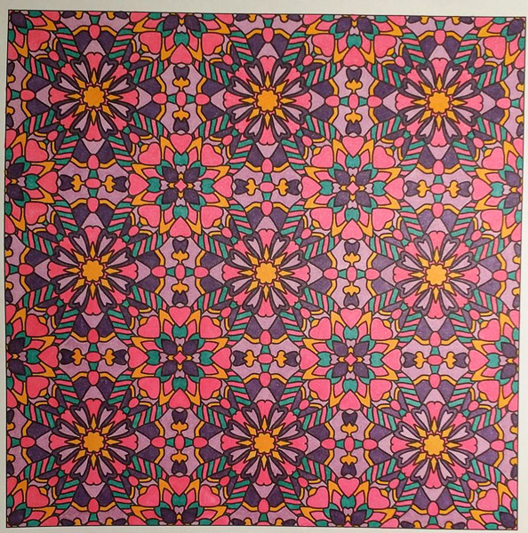 Colored by Melissa Adamek-Dean - from Flowers (Angie's Patterns Volume 8)
