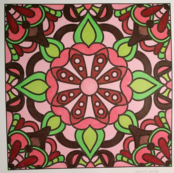 Colored by Melissa Adamek-Dean - from More Flowers (For Crayons And Wide Tipped Markers)