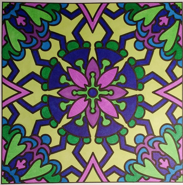 Colored by Melissa Adamek-Dean - from More Flowers (For Crayons And Wide Tipped Markers)