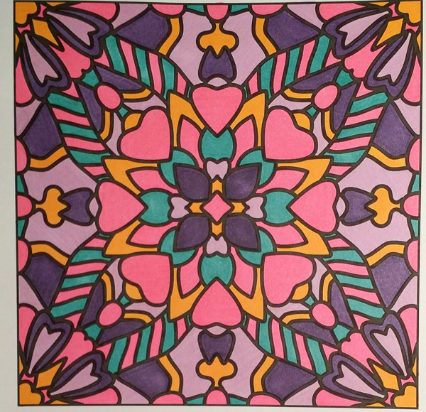 Colored by Melissa Adamek-Dean - from More Flowers (For Crayons And Wide Tipped Markers)